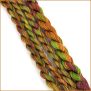 green brown embroidery threads, color #35. Variegated thread texture.
