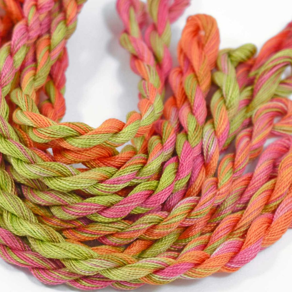 Embroidery Threads | Coral Pink Green - Colour Complements