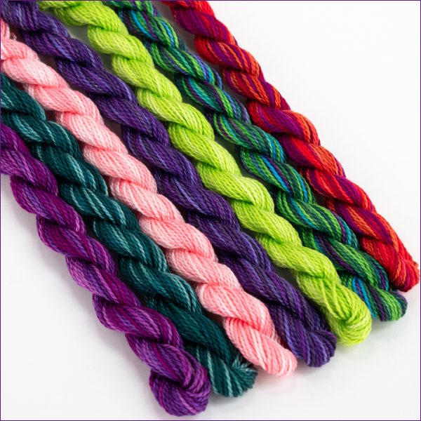 Courtly Checks Needlepoint Design Featuring Colour Complements Hand Dyed Threads