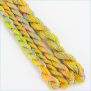 Embroidery thread. Pastel Easter colours: yellow, pink, blue, and green.