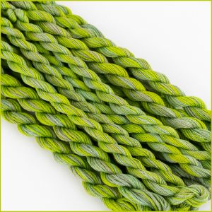 Green variegated embroidery thread