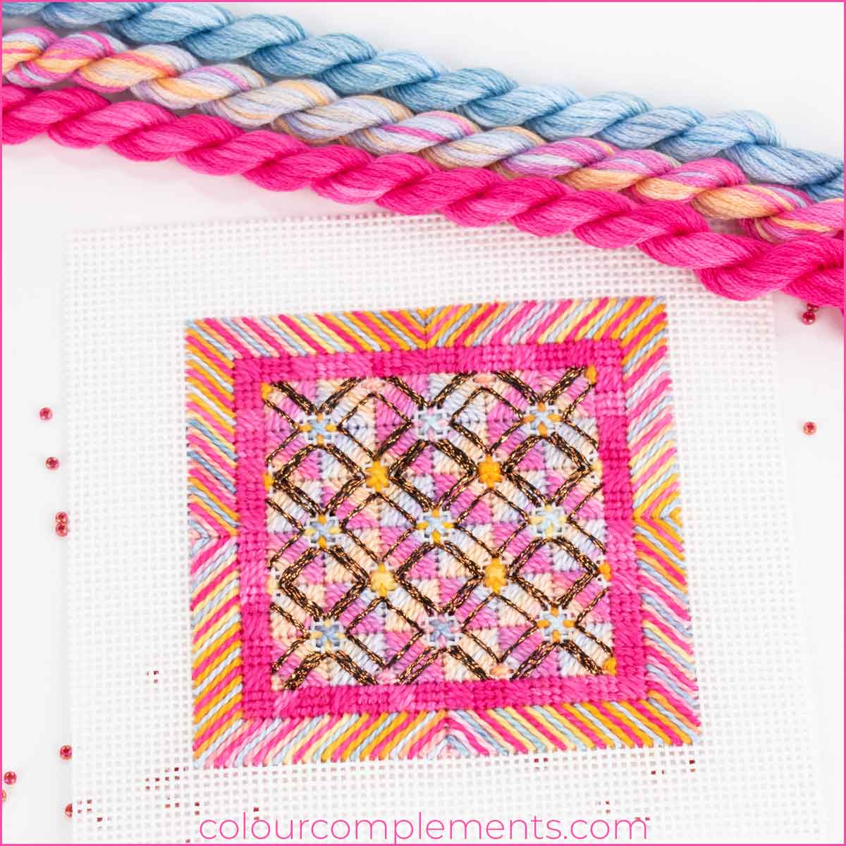 Working With Metallic Threads Stitch Pattern Colour Complements