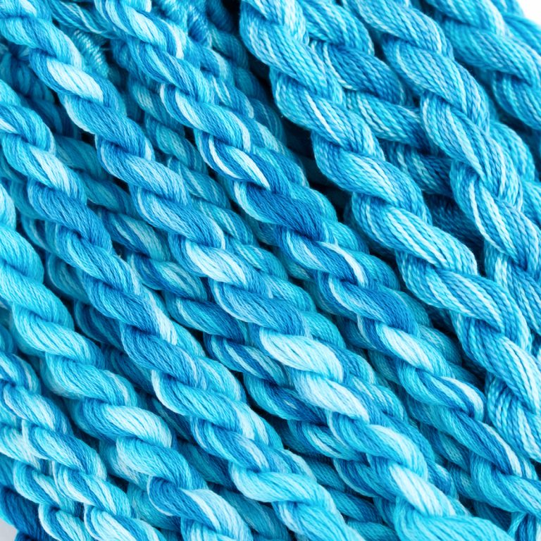 Turquoise blue perle cotton embroidery floss, color #33