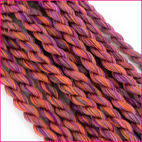 Multi colour variegated embroidery thread ,