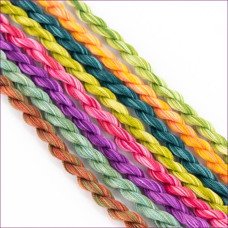 Size 12 Perle Cotton Sampler