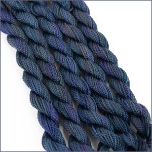 Dark blend perle cotton thread hand-dyed.