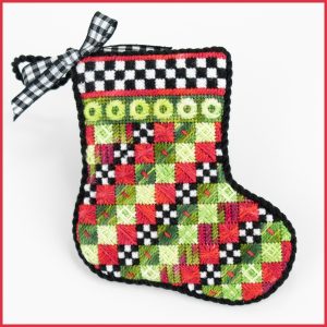 Christmas Cheer needlepoint stocking