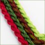 Red and green plum pudding needlepoint threads for Christmas stocking