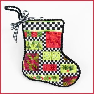 Yuletide christmas needlepoint stocking