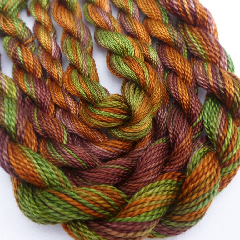 green-brown-perle-cotton-colour-complements